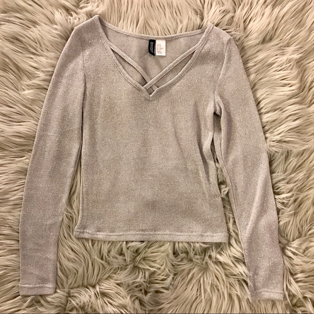 Knit glitter top